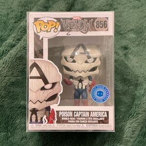 Funko Venom Poison Captain America Pop! Vinyl - White, Black, Blue, Red